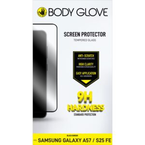 Body Glove Tempered Glass Screen Protector - Samsung Galaxy A57 / Galaxy S25FE - Black Border