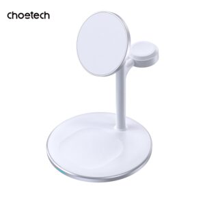 Choetech Fast Wireless 3 In 1 Magnetic Charging Stand T585-F 15W - White