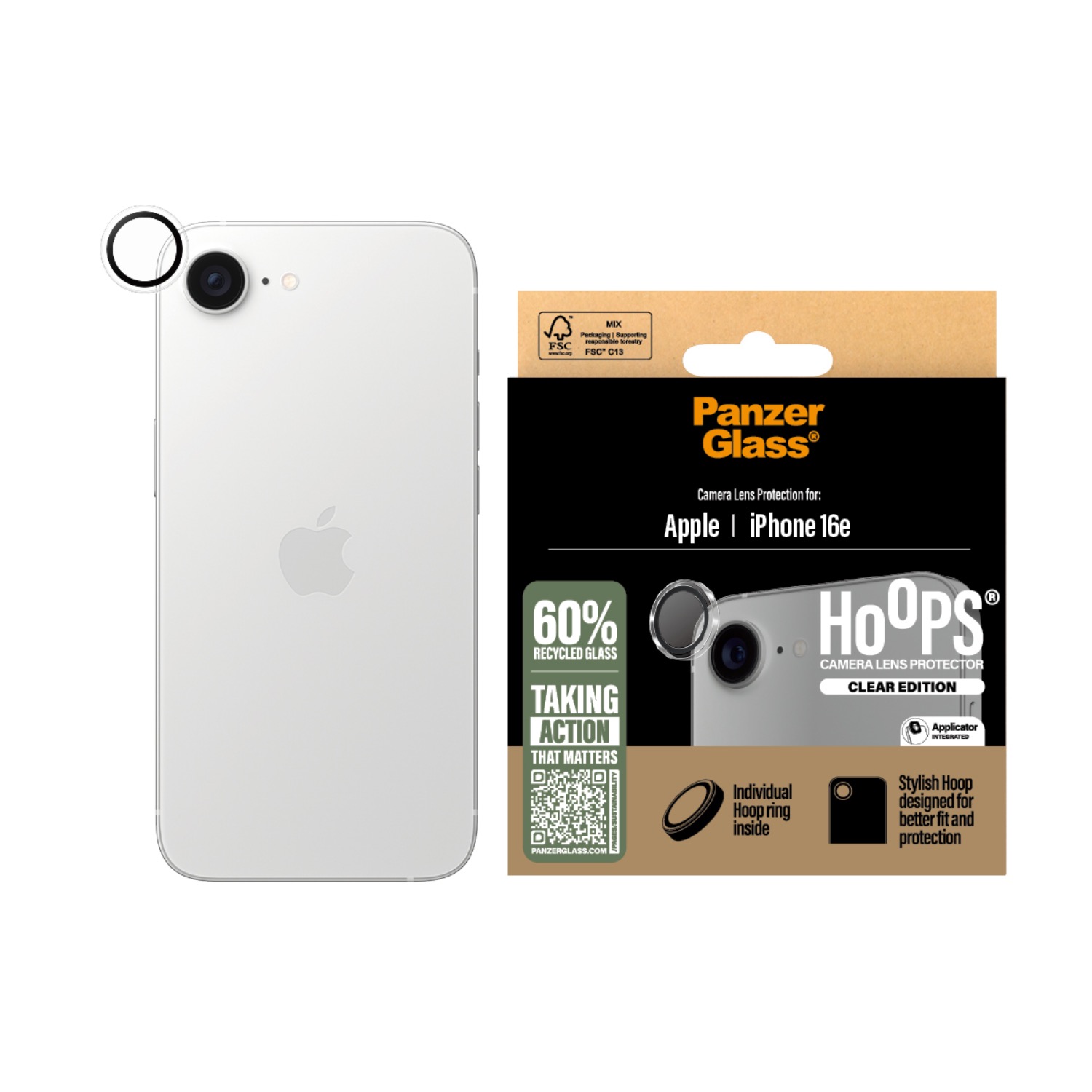 PanzerGlass Hoops - iPhone 17e/16e - Clear