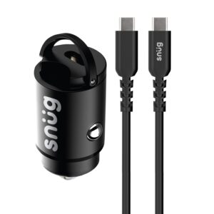 Snug Mini PD Port Car Charger With Type-C Cable - 30W