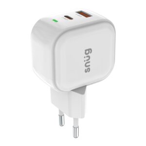 Snug 2 Port USB/Type C Wall Charger 35W - White